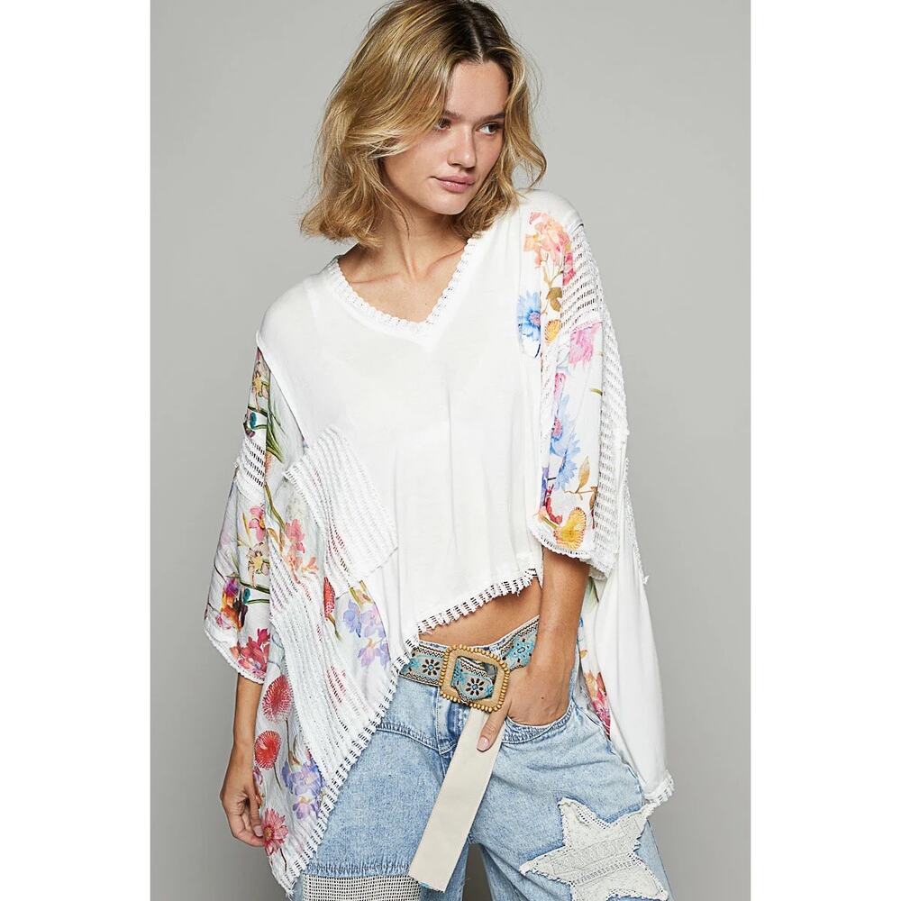148-Pol Bohemian Top Oversized S / PTP 42”